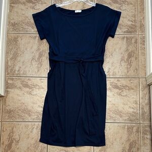 Chic Navy Blue Midi Dress